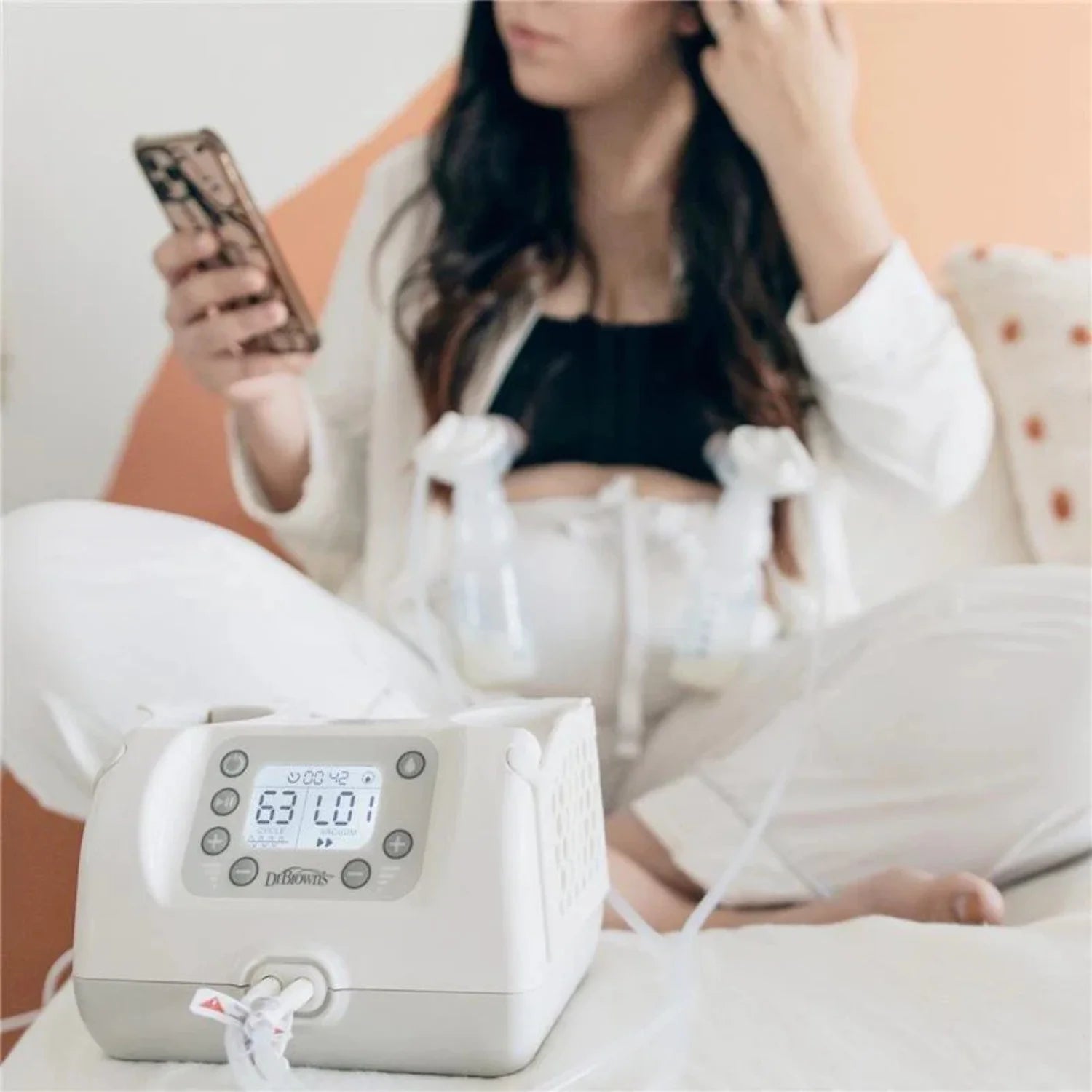 Natural Flow Customflow Hospital Strength Double Electric Breast Pump, Adjustable Settings