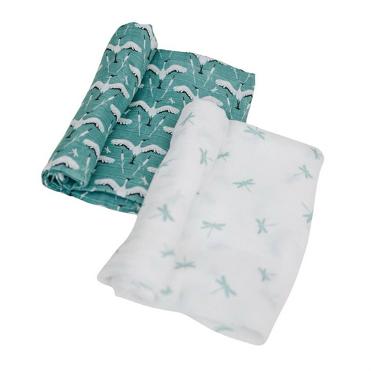 Crane + Dragonfly Oh-So-Soft Muslin Swaddle Blanket Set