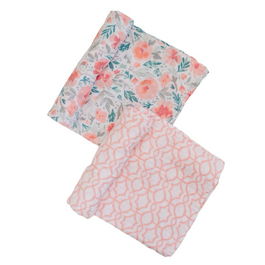 Floret + Trellis Classic Muslin Swaddle Blanket Set