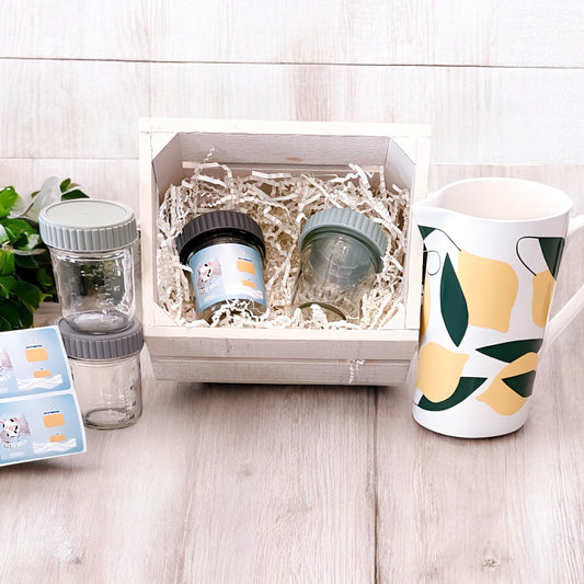 Glass Breast Milk Storage Jars With Labels