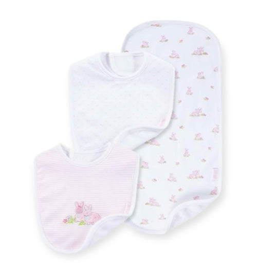 Little Me 3 Piece Bib and Burp Set