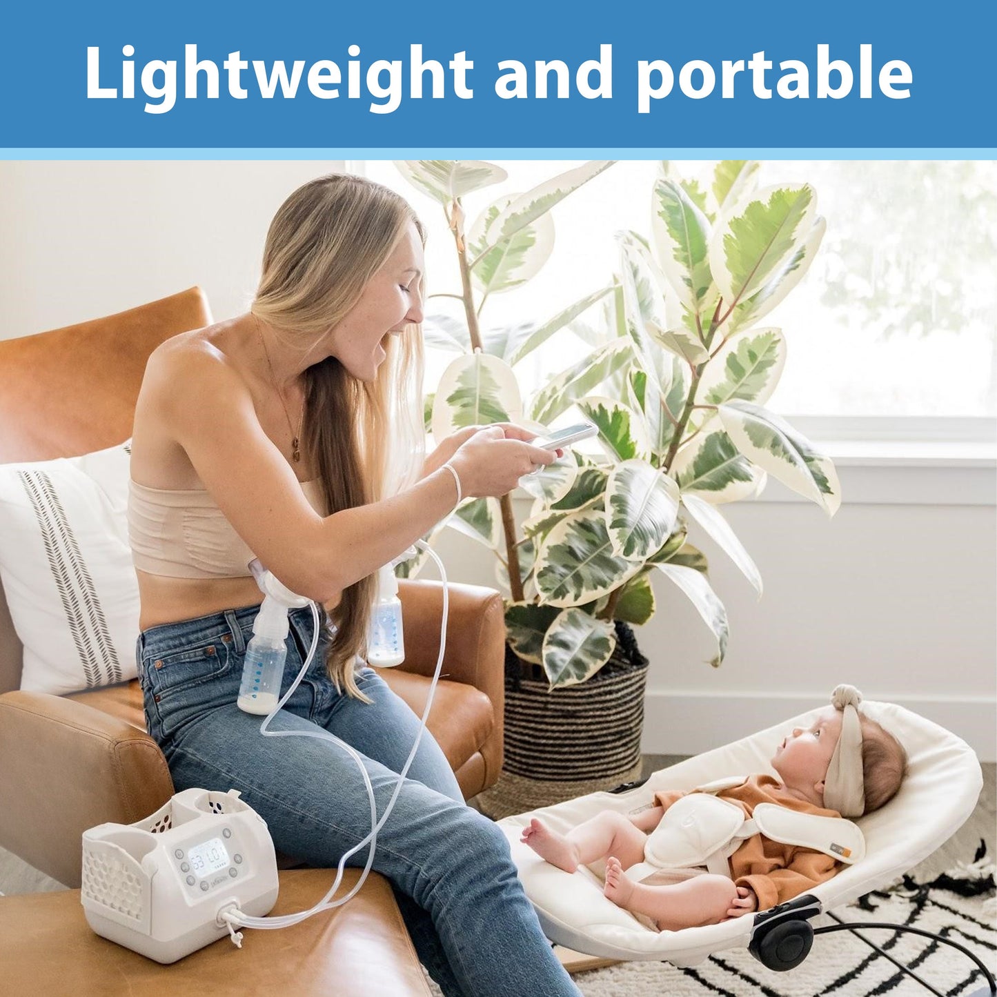 Natural Flow Customflow Hospital Strength Double Electric Breast Pump, Adjustable Settings