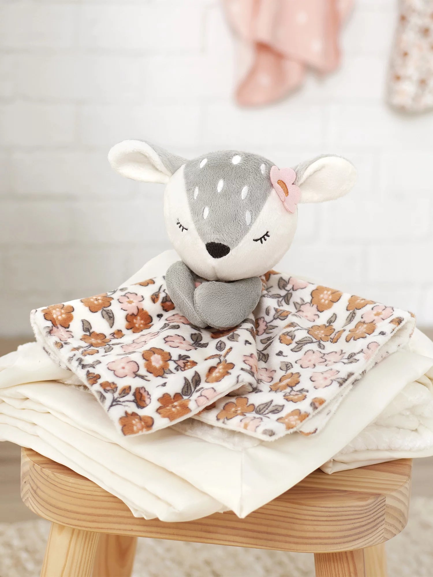 by Gerber Baby & Toddler Girl or Boy Gender Neutral Plush Security Blanket, Deer